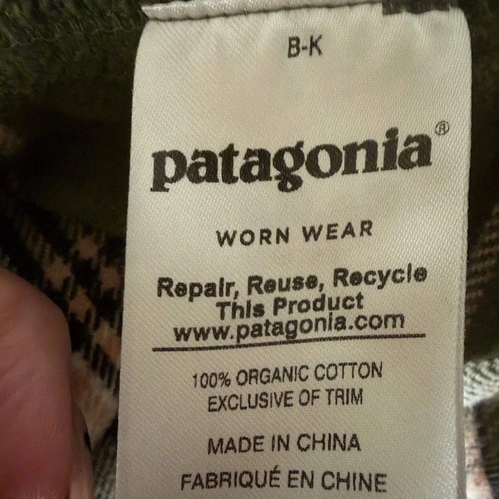 Womens Patagonia Organic Cotton Flannel Shirt Size S EUC - Picture 7 of 7